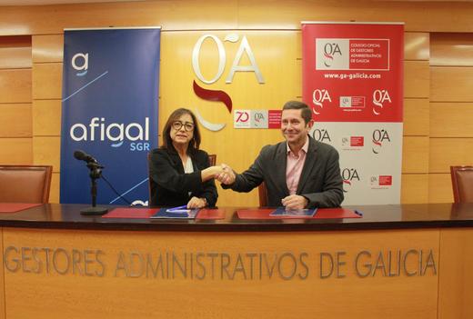 Firma del convenio entre Afigal y el Colegio de Gestores Administrativos de Galicia